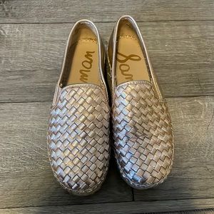 Sam Edelman Rose Gold Platform Slip Ons